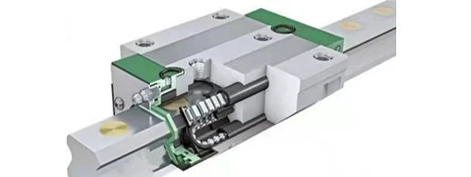 Rigid precision linear roller guideways on a vertical machining center for stable long term accuracy