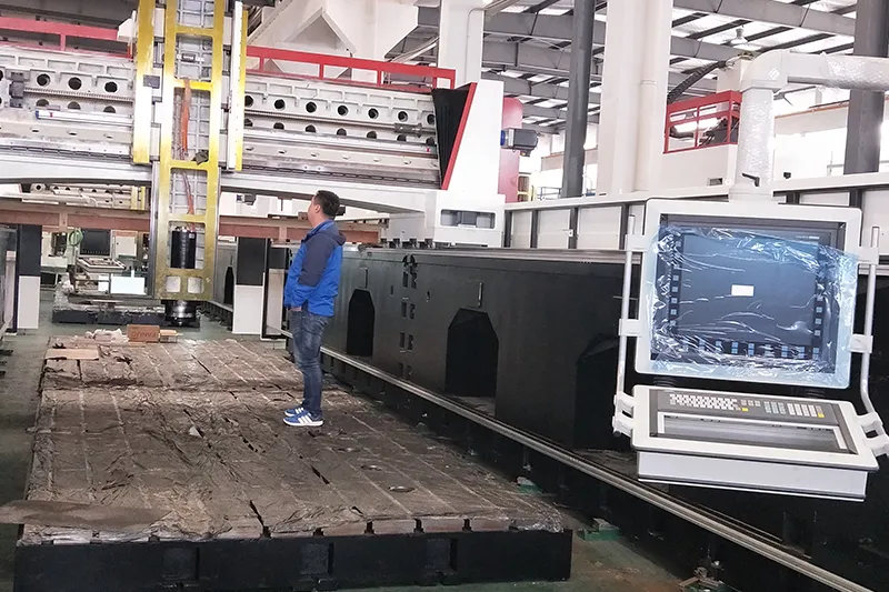 Accuracy verification of a large HIRUNG gantry machining center