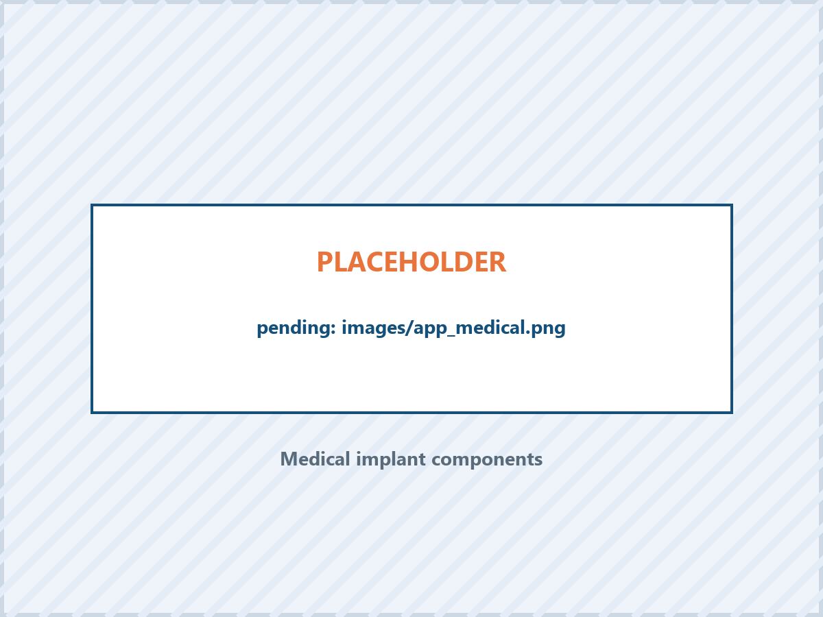 Titanium medical implant components machined with high precision
